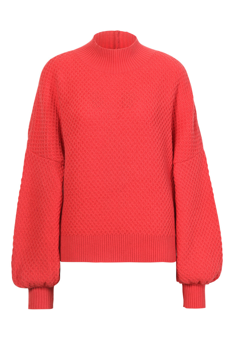 IVKO Outlet - Solid Pullover Structure Pattern Coral