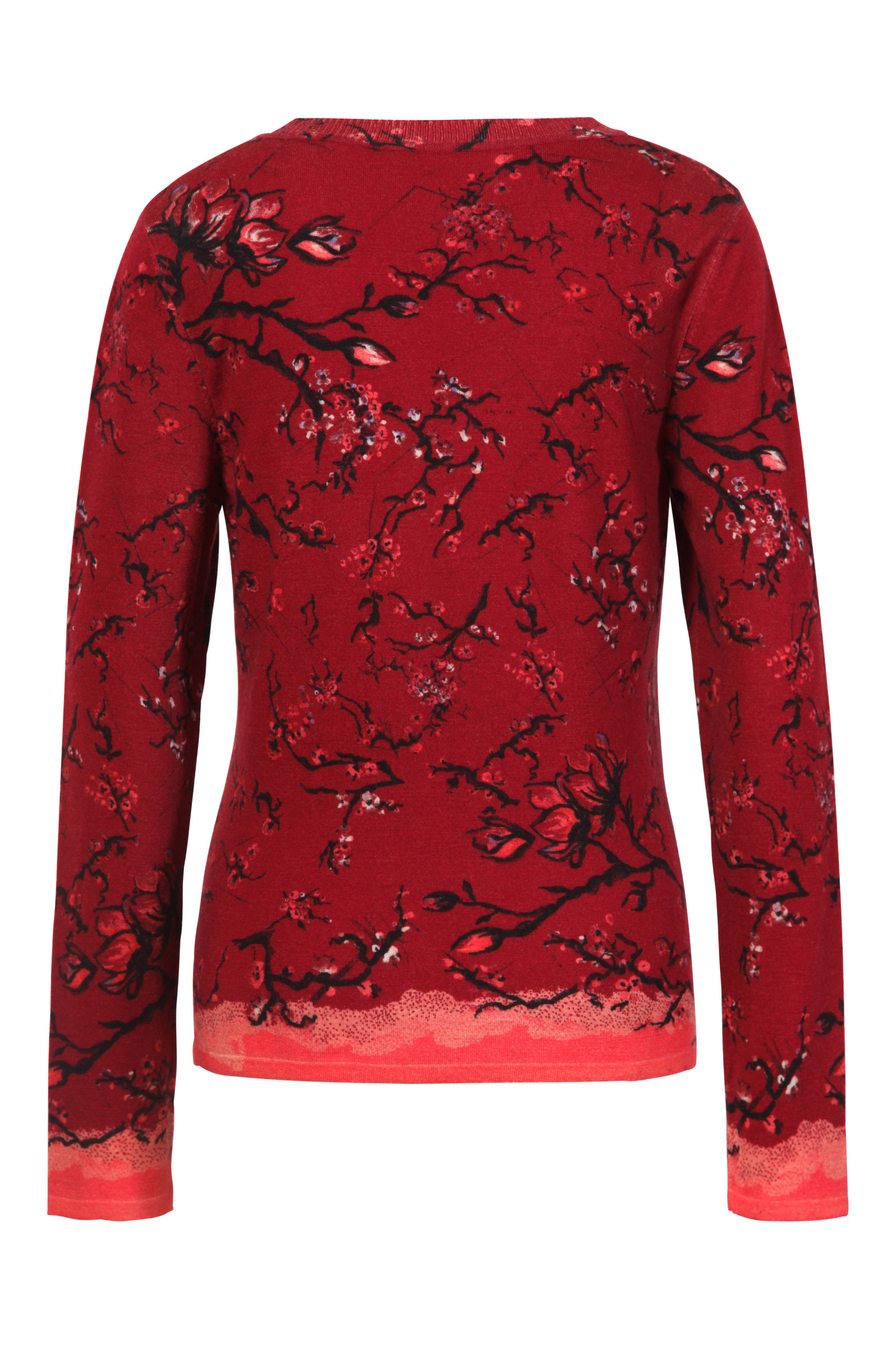 IVKO  Woman IVKO Outlet - Printed Pullover Cherry Blossom Pattern Rosewood