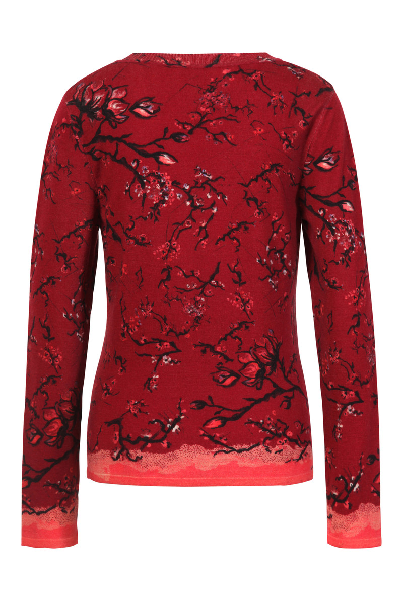 IVKO - Printed Pullover Cherry Blossom Pattern Rosewood