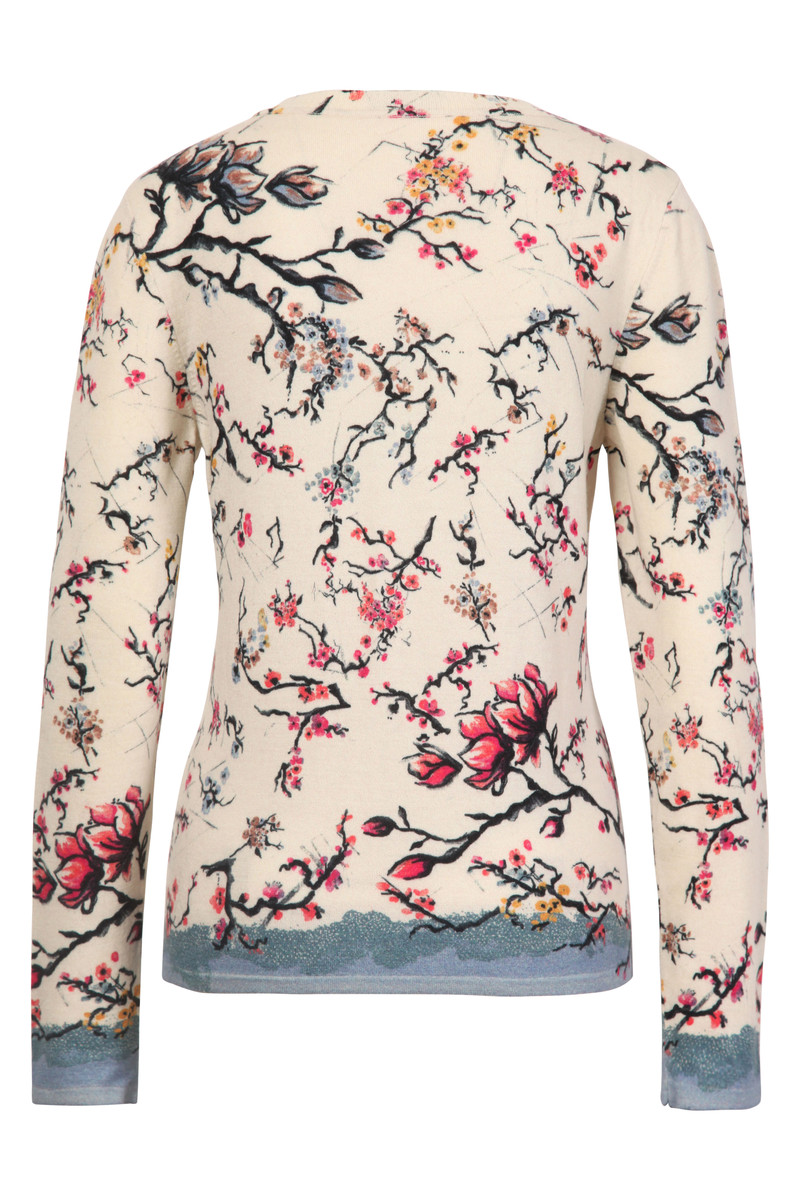 IVKO - Printed Pullover Cherry Blossom Pattern Off-White