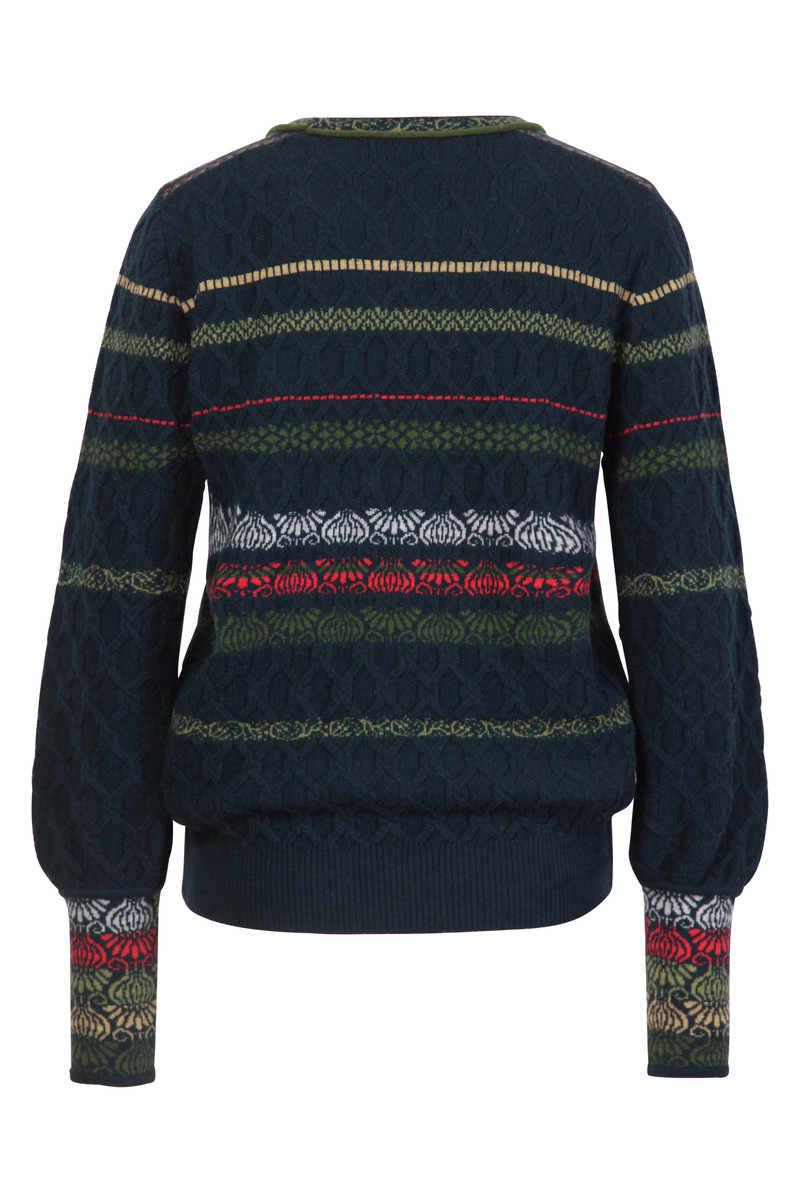 IVKO - Structure Pullover Grasset Floral Pattern Green