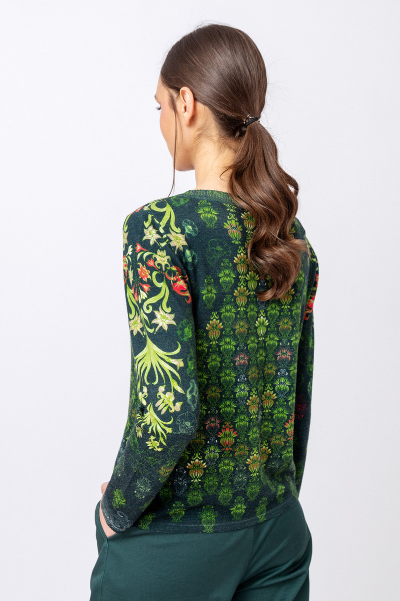IVKO - Printed Pullover Green Grasset Floral Pattern Green