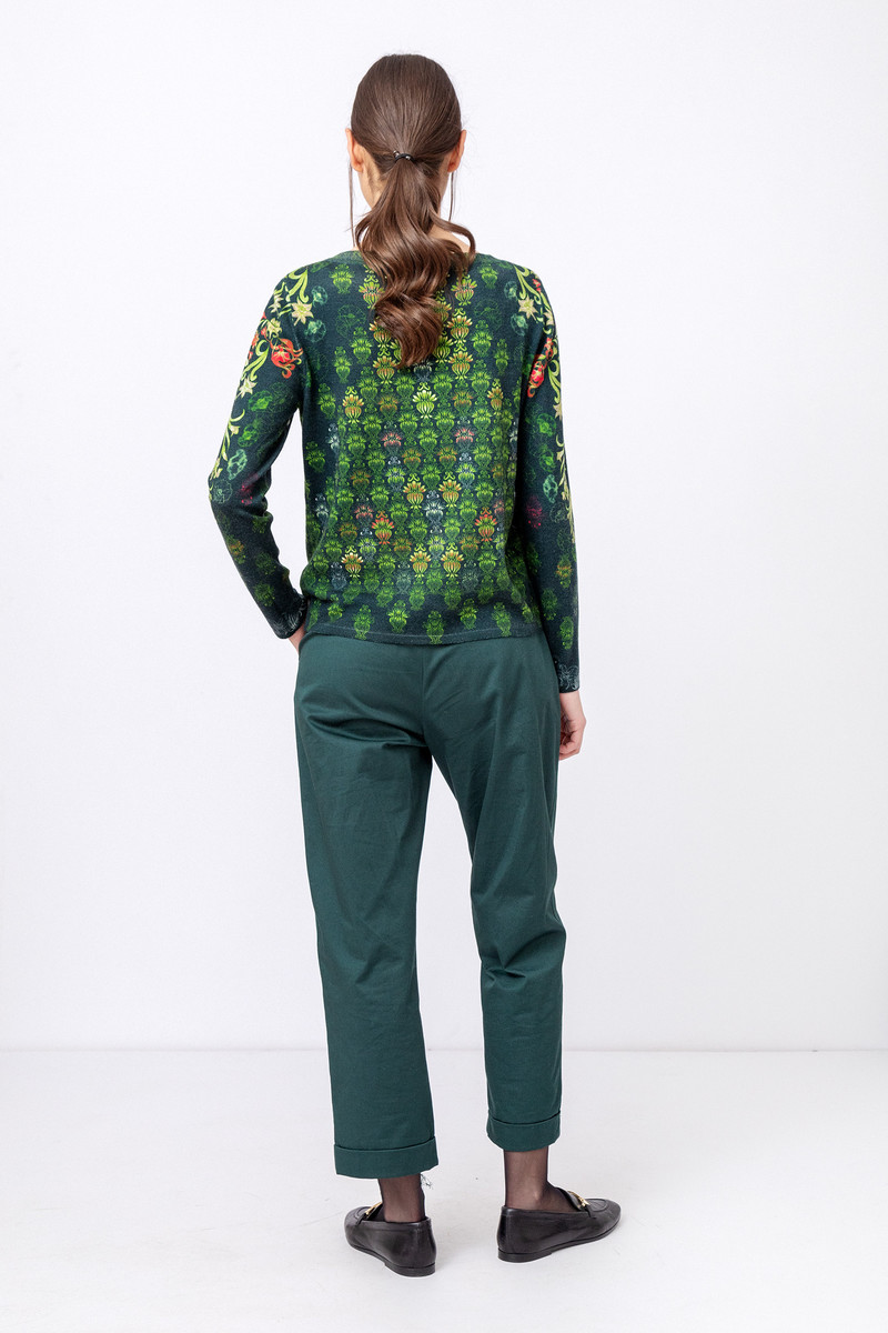 IVKO - Printed Pullover Green Grasset Floral Pattern Green