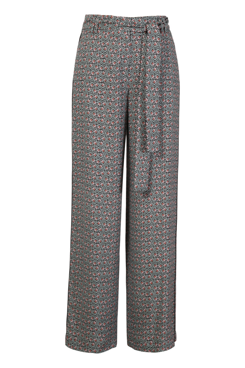 IVKO - High-Waist Pants Grasset Floral Pattern Anthracite