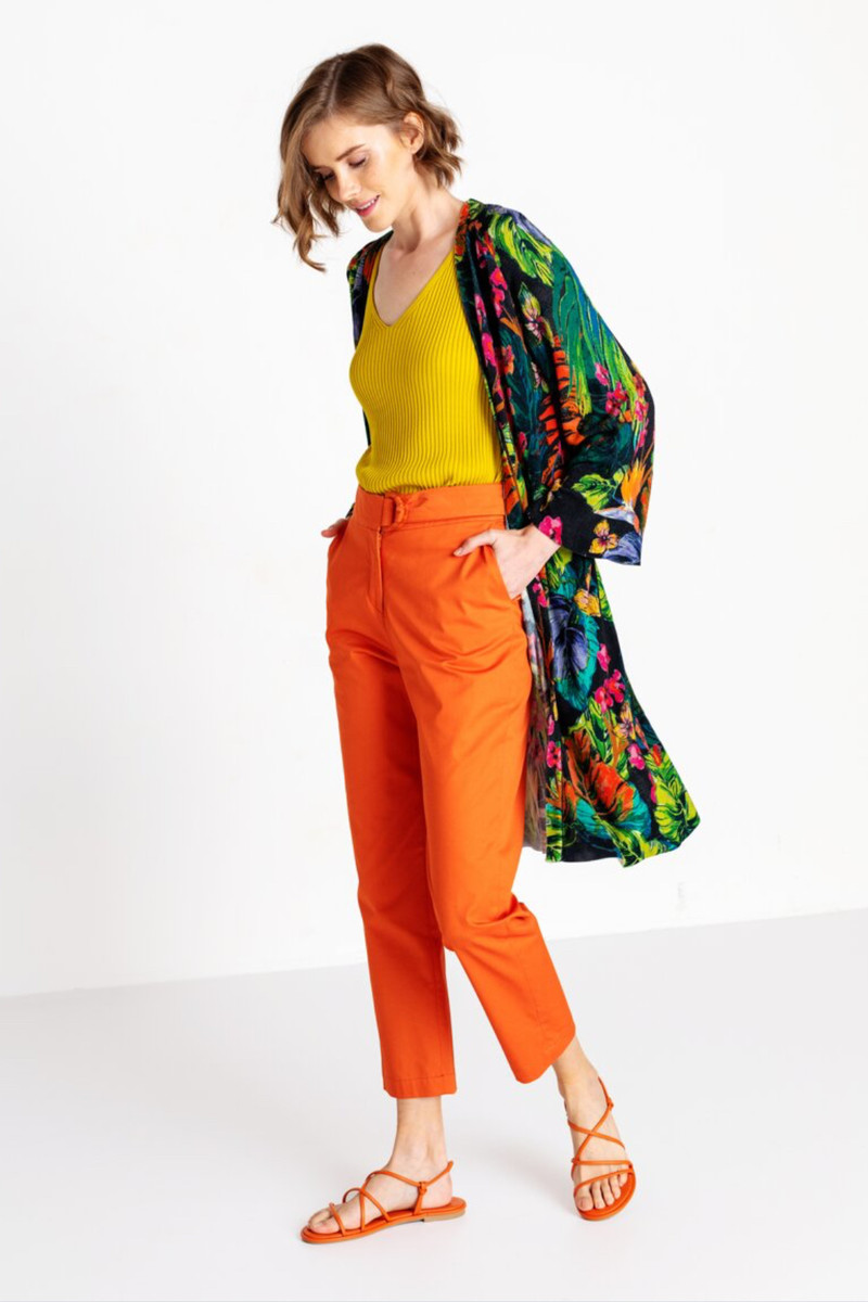 IVKO Outlet - Coatigan with Tropical Print Amazonas