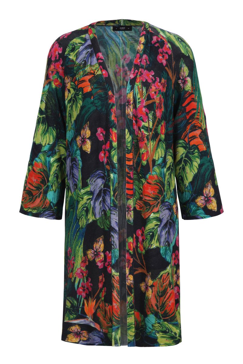 IVKO Outlet - Coatigan with Tropical Print Amazonas