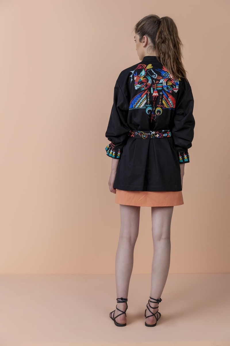 IVKO Outlet - Field Jacket with Embroidery Black