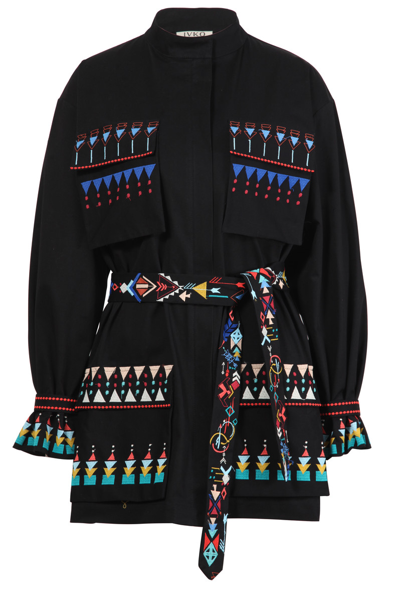 IVKO Outlet - Field Jacket with Embroidery Black