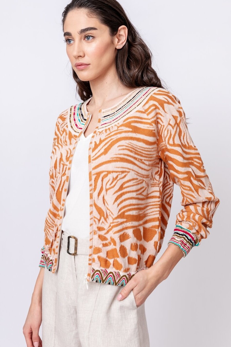 IVKO Outlet - Bomber Jacket Animal Pattern Nougat