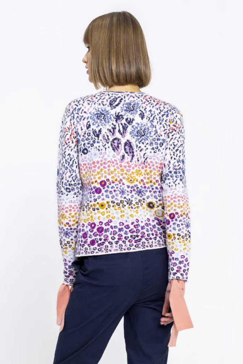 IVKO Outlet - Cardigan Floral Pattern Off-White