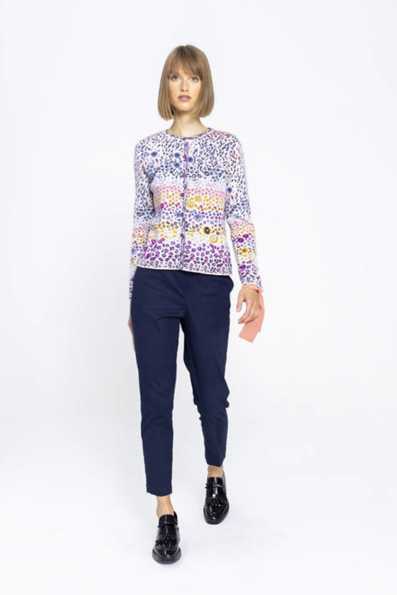 IVKO Outlet - Cardigan Floral Pattern Off-White