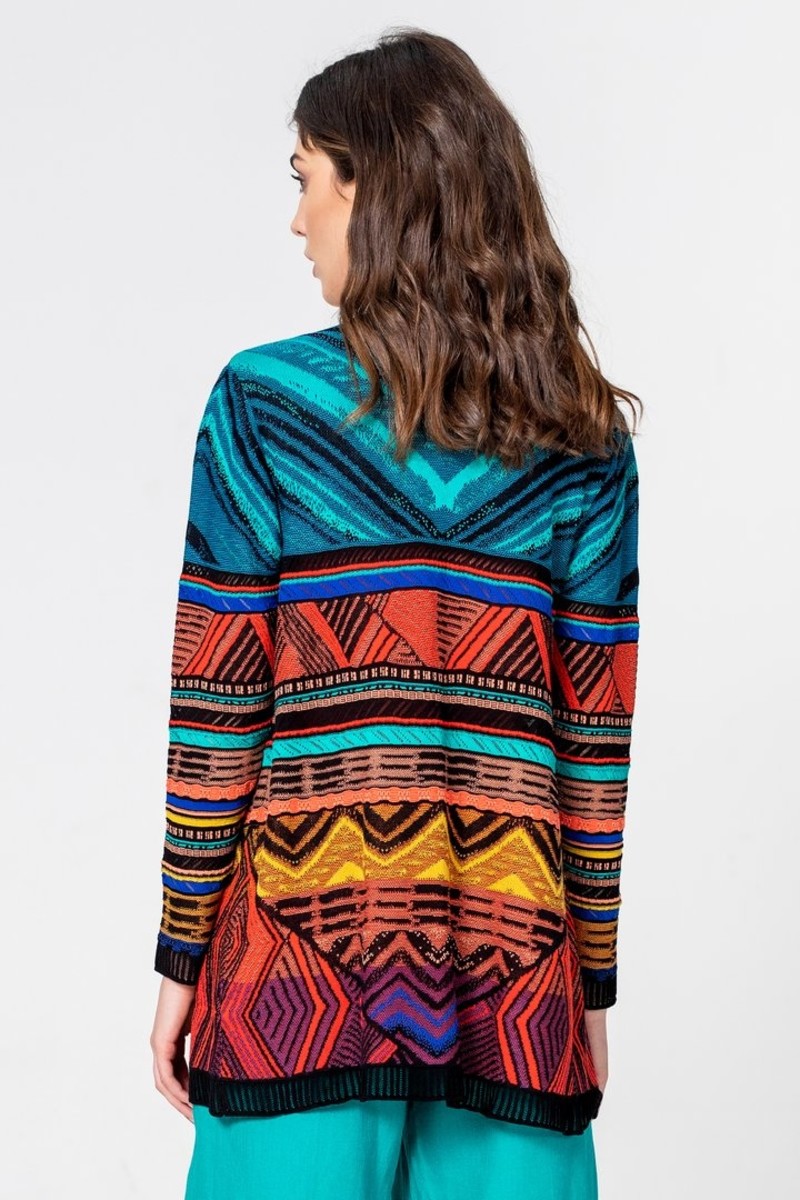 IVKO Outlet - Cardigan Geometric Pattern Black