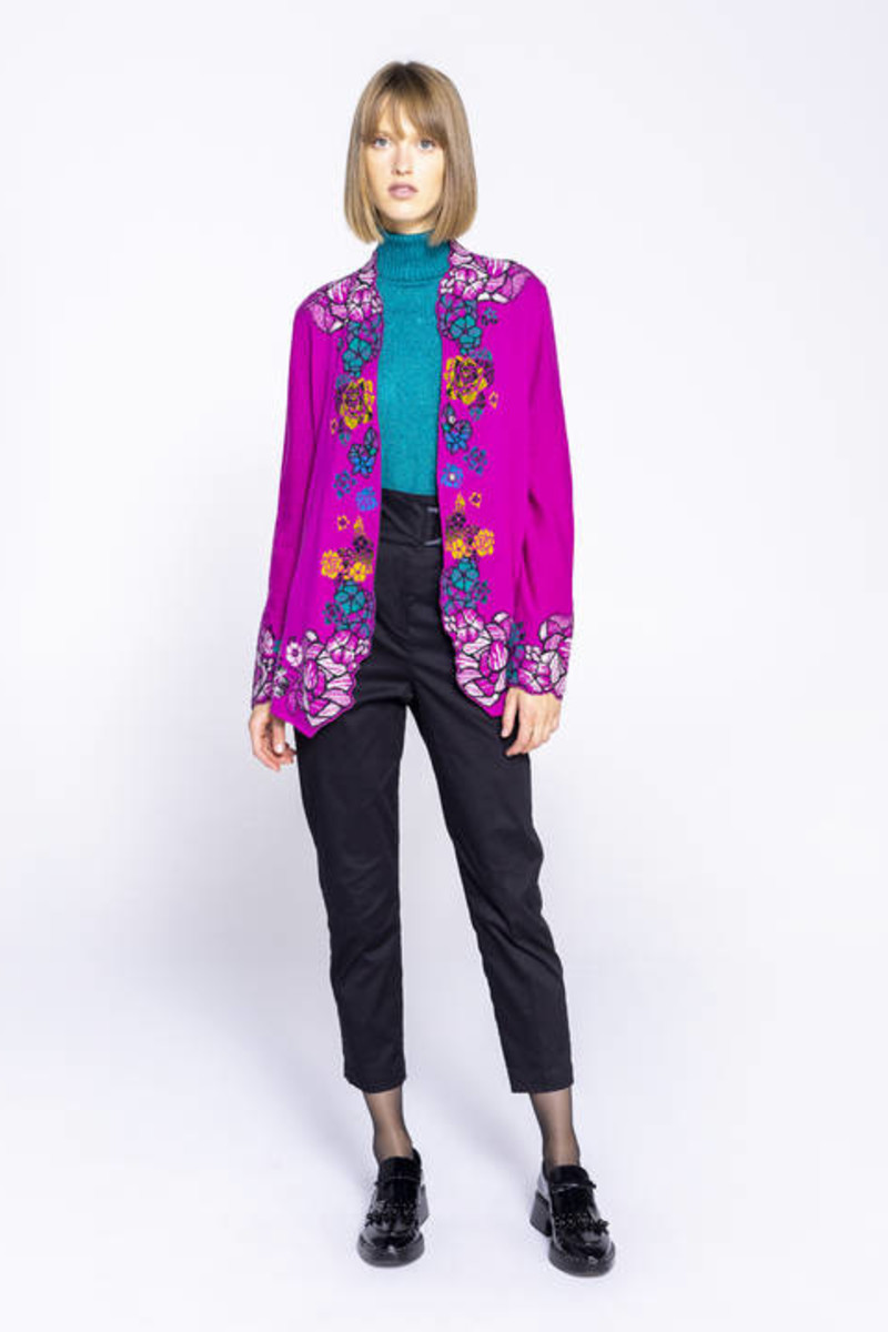 IVKO Outlet - Cardigan Intarsia Pattern Pink