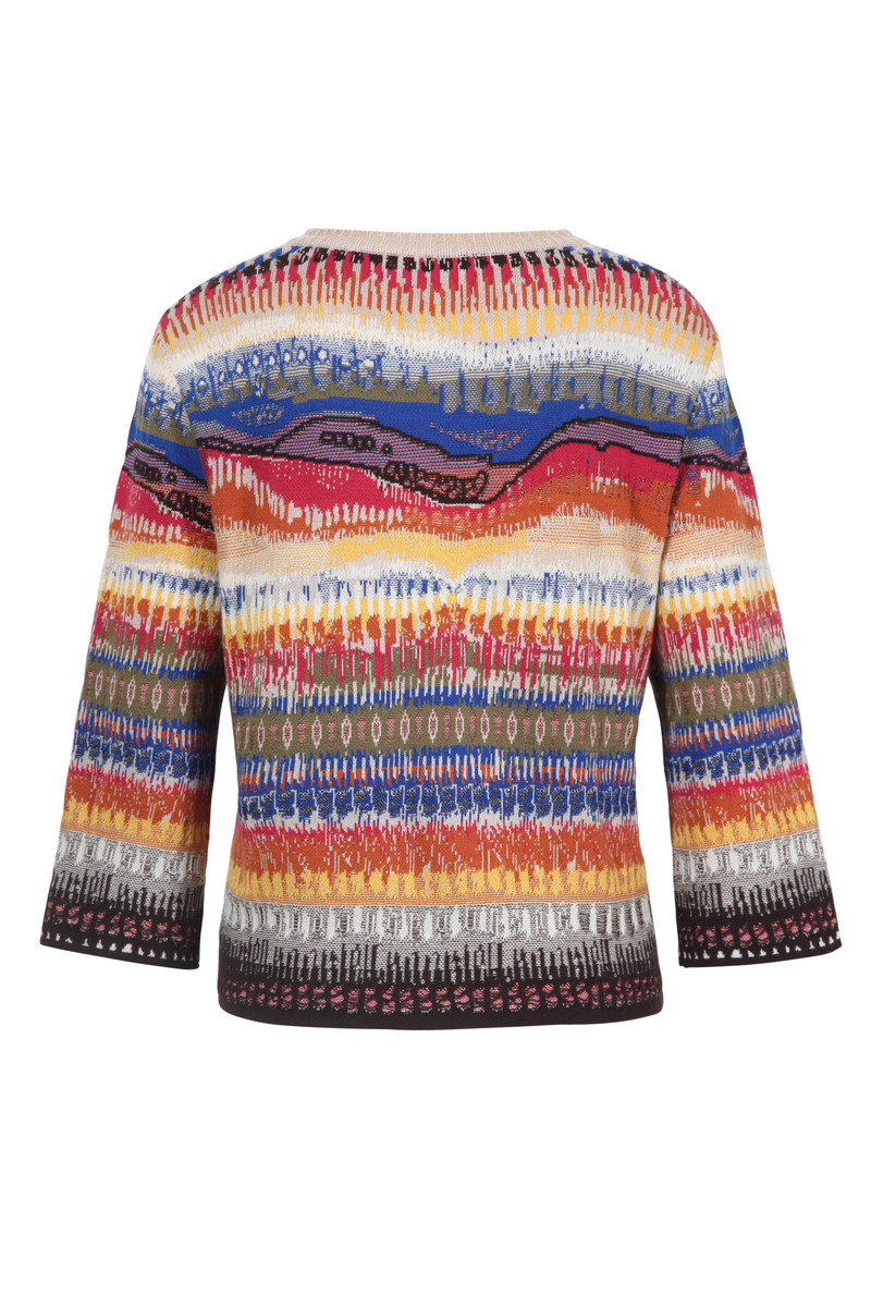 IVKO Outlet - Cardigan Sunset Motif Nougat