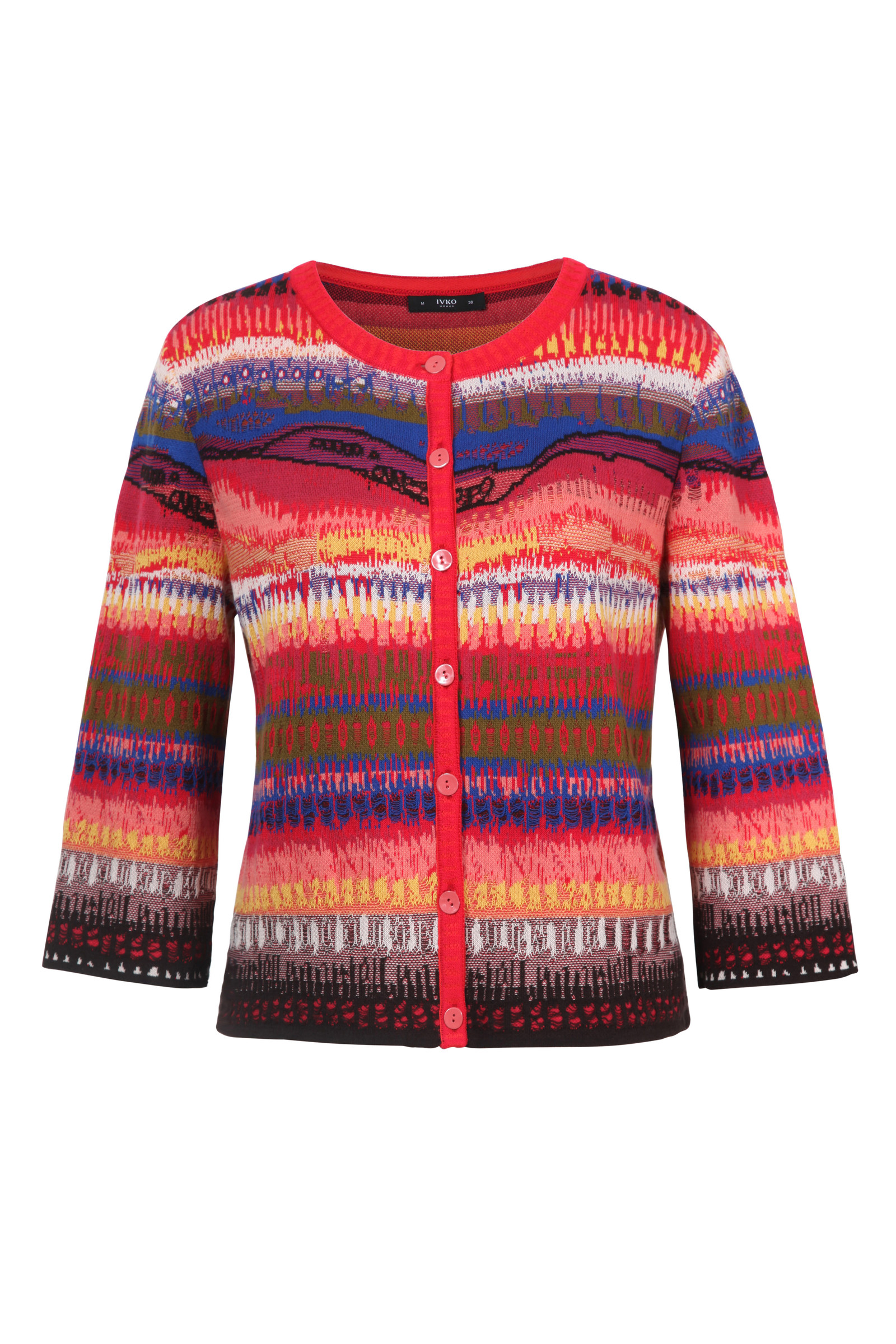 IVKO  Woman IVKO Outlet - Cardigan Sunset Motif Red