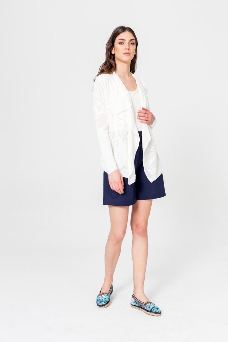 IVKO Outlet - Cardigan with Embroidery White