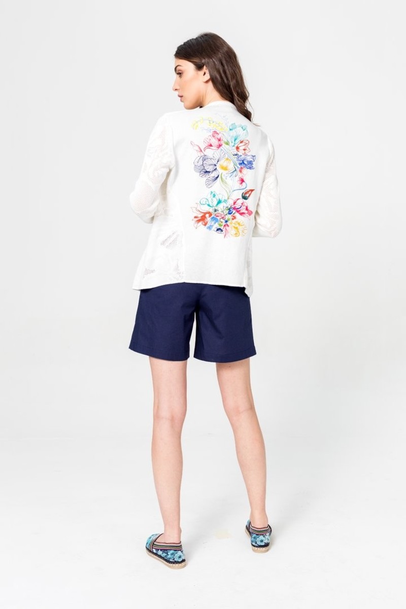 IVKO Outlet - Cardigan with Embroidery White