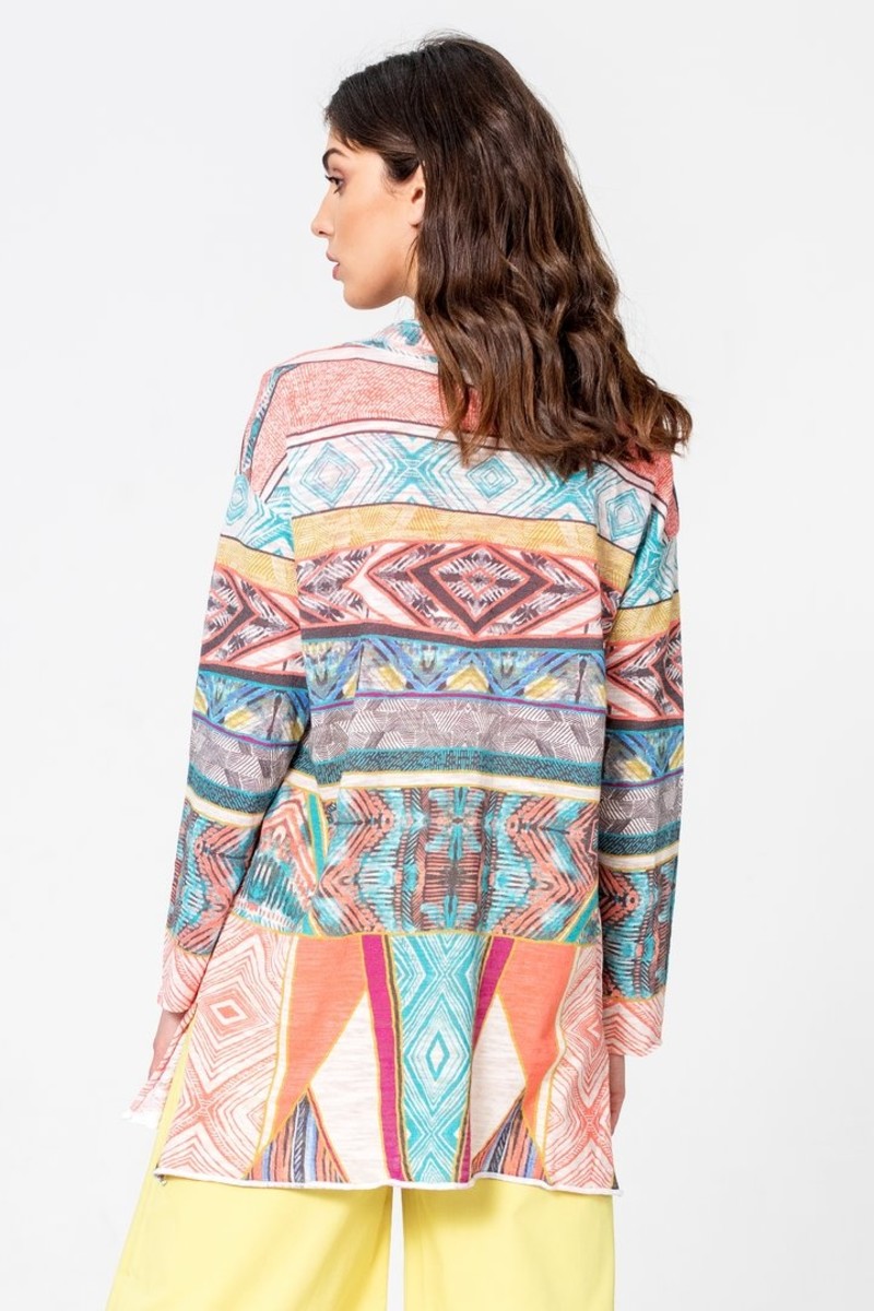 IVKO Outlet- Coatigan With Print Off-White