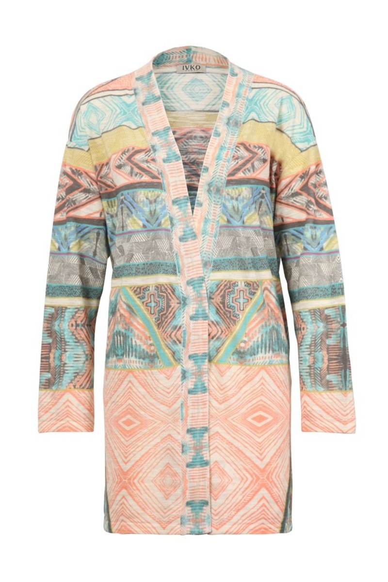 IVKO Outlet- Coatigan With Print Off-White