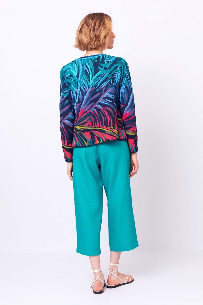 IVKO Outlet - Jacquard Cardigan Tropical Marine