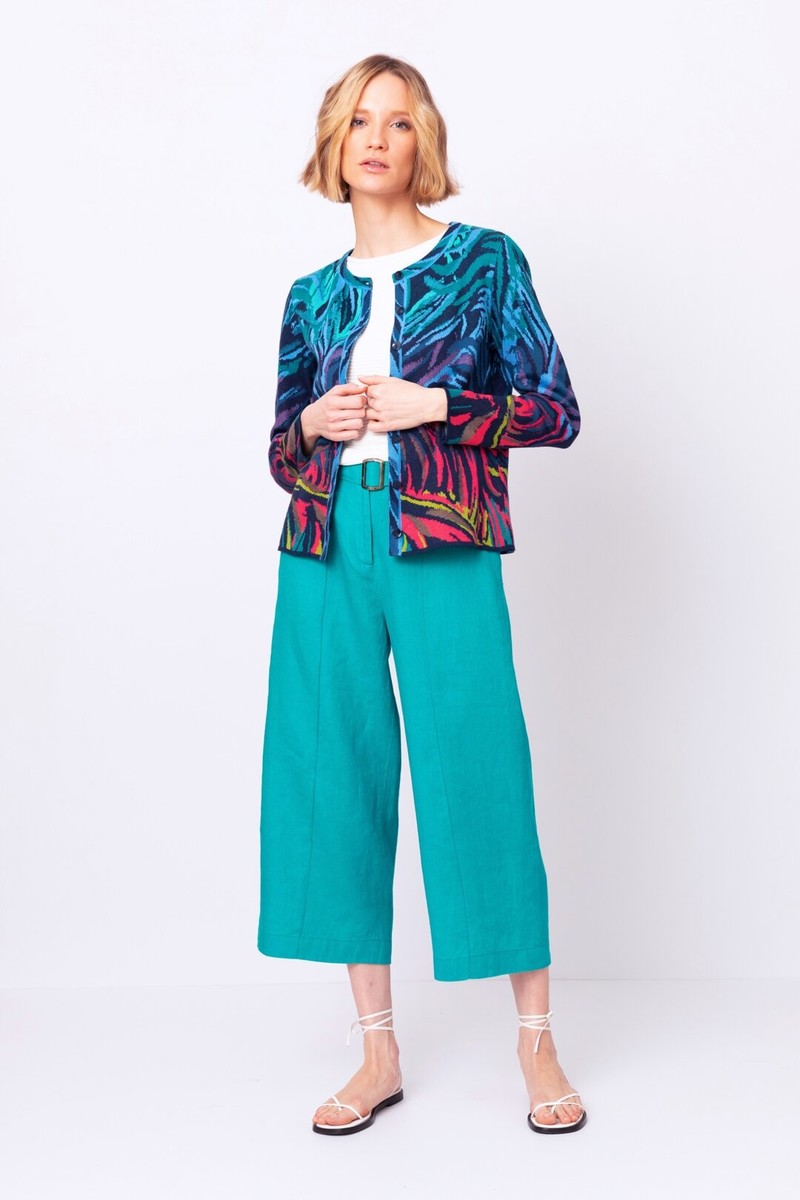 IVKO Outlet - Jacquard Cardigan Tropical Marine