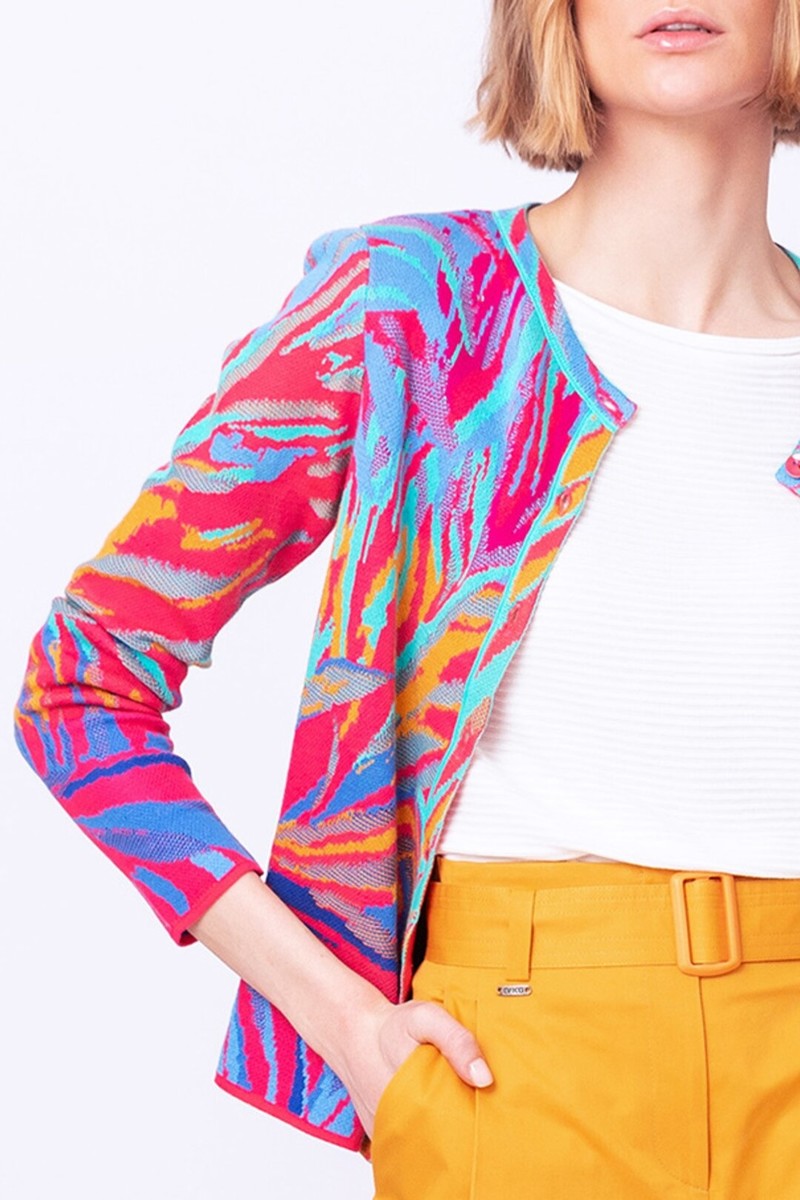 IVKO Outlet - Jacquard Cardigan Tropical Pink