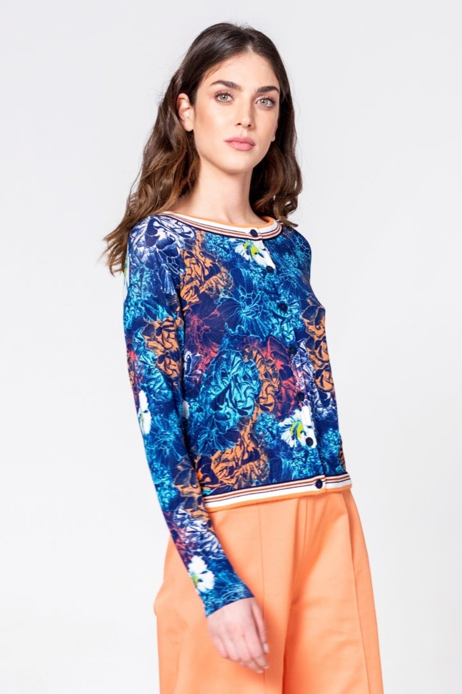 IVKO  Woman IVKO Outlet- Printed Cardigan Marine