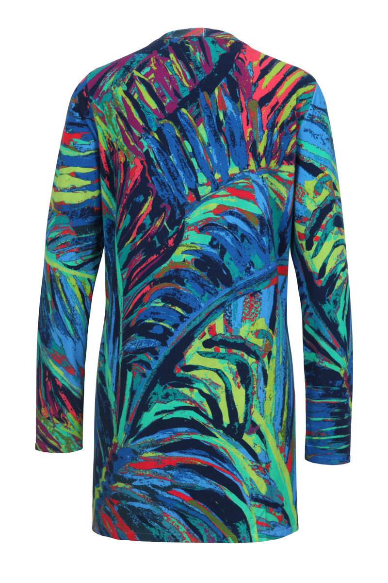 IVKO Outlet - Printed Cardigan Tropical Motif Marine