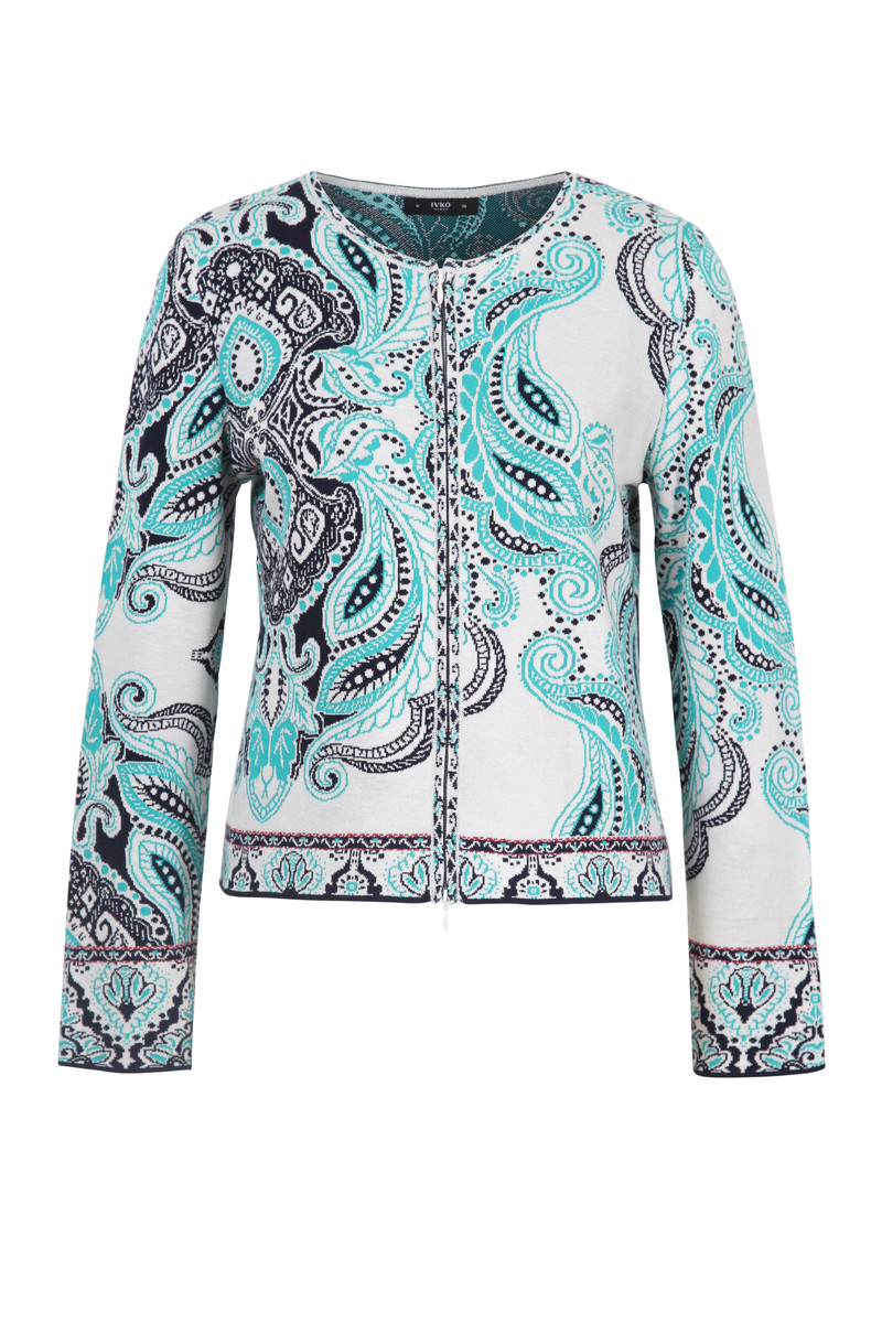 IVKO Outlet - Round Neck Cardigan Blue