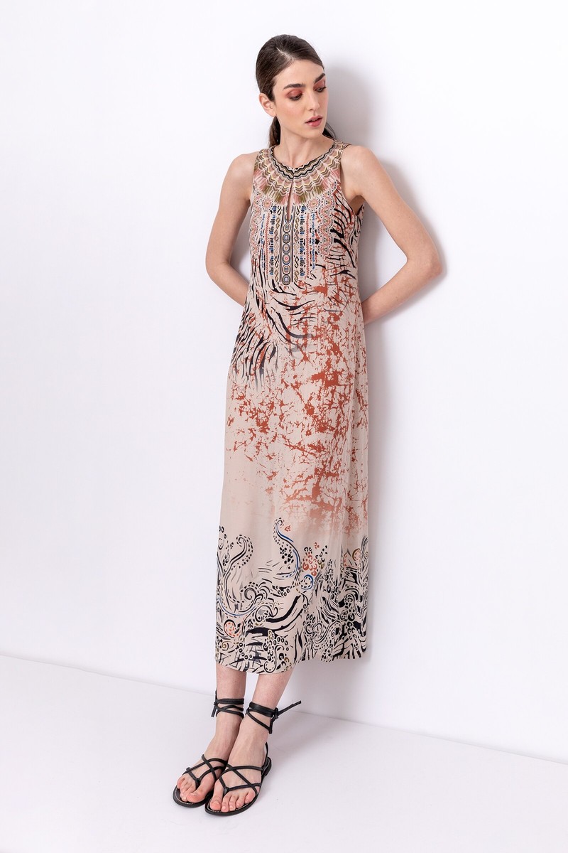IVKO Outlet - Dress Animal Print White Coffee