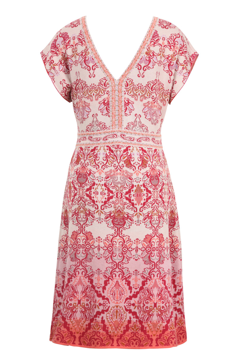 IVKO Outlet - Jacquard Dress Boho Pattern Rosewood