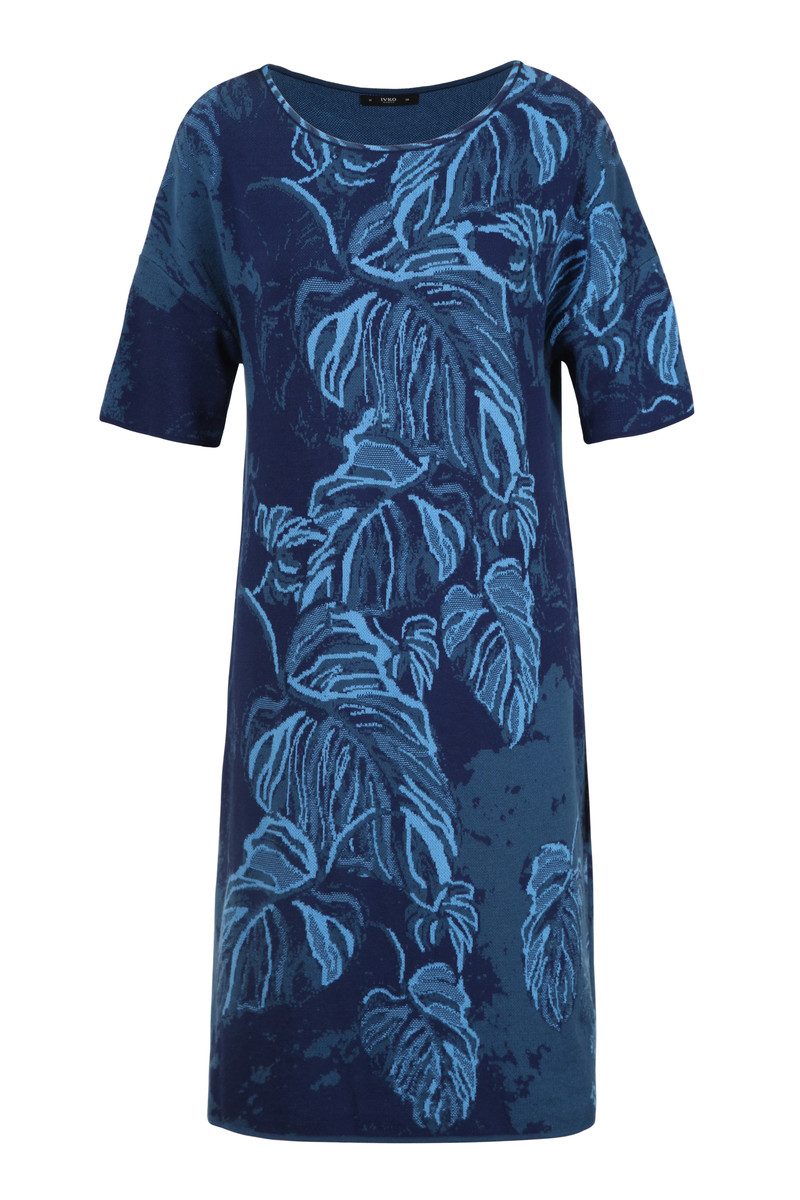 IVKO Outlet - Jacquard Dress Jungle Motif Marine