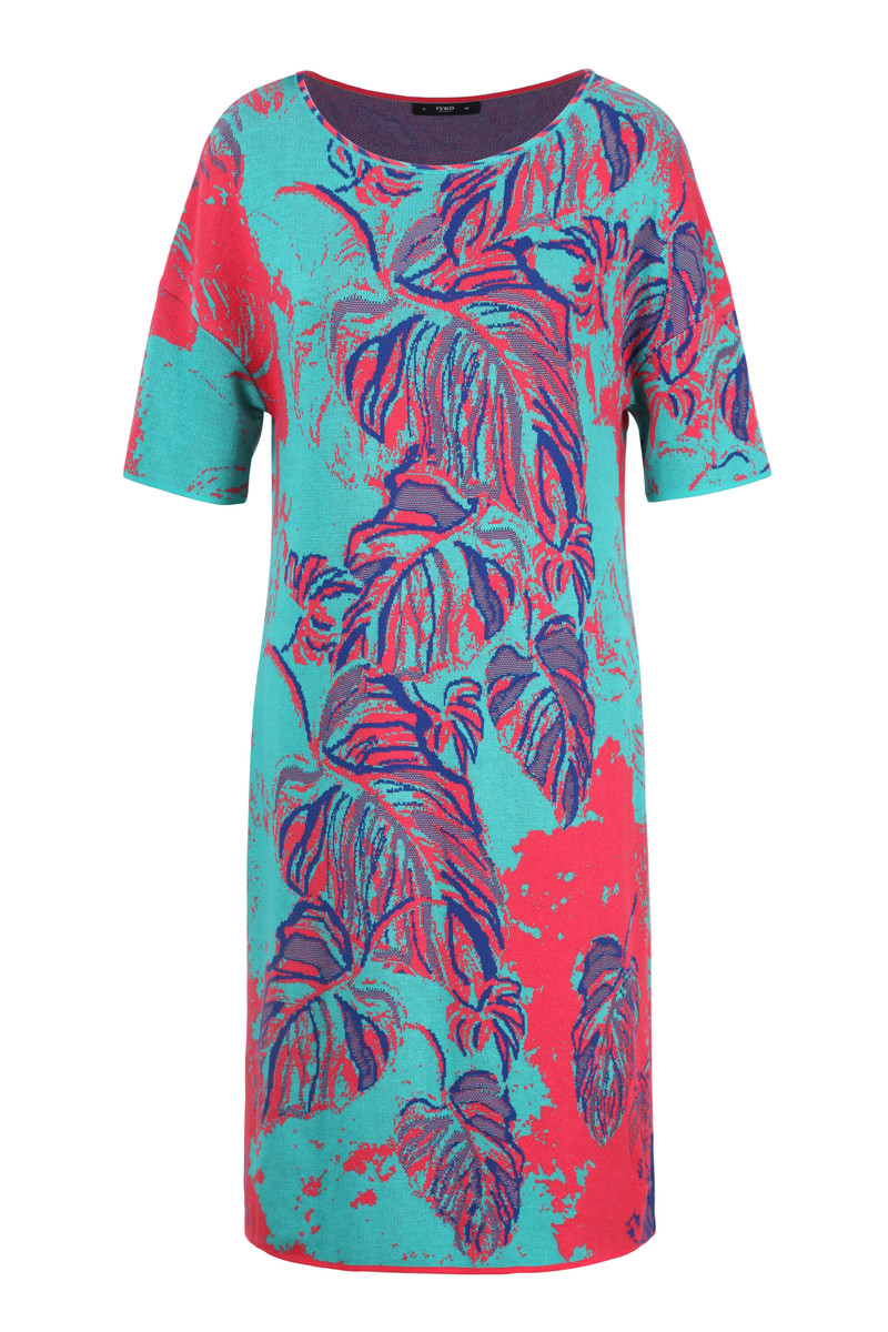 IVKO Woman - Jacquard Dress Jungle Motif Pink