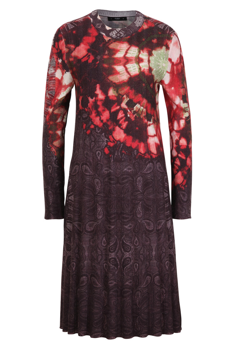 IVKO Outlet - Printed Dress Batik Pattern Russet