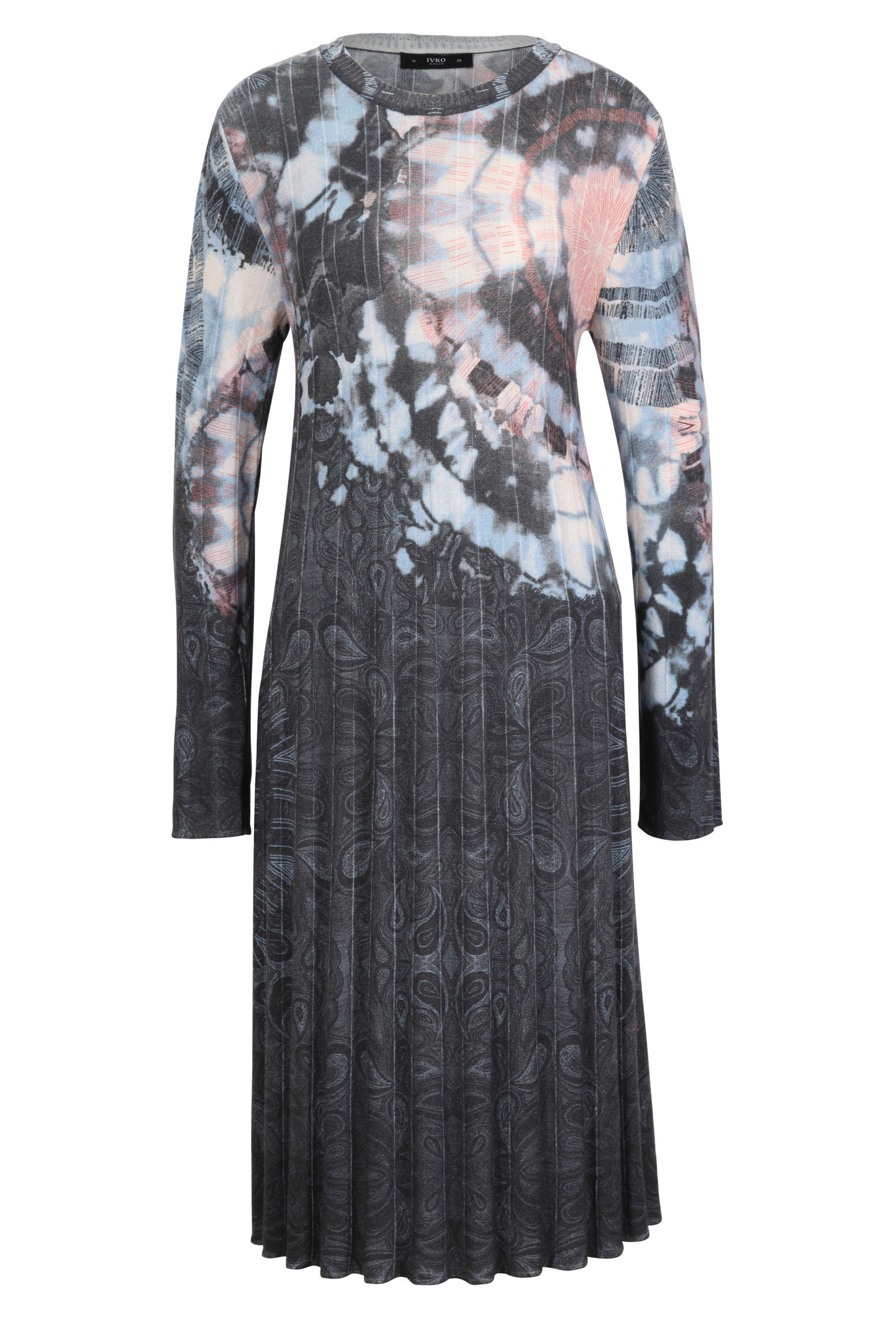 IVKO  Woman IVKO Outlet- Printed Dress Batik Pattern Slate