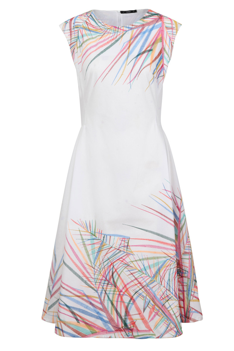 IVKO Outlet - Sleeveless Dress with Embroidery White