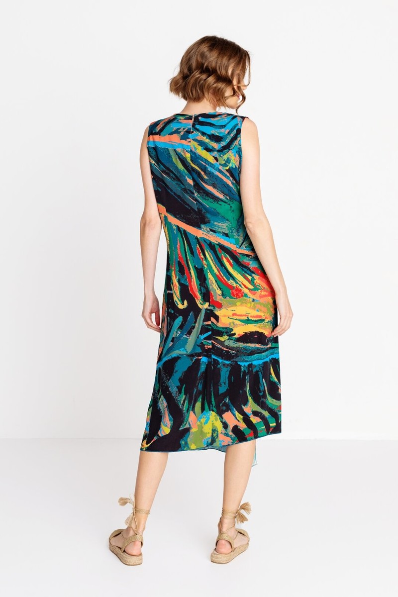 IVKO Outlet - Wrap Dress Tropical Motif Amazonas