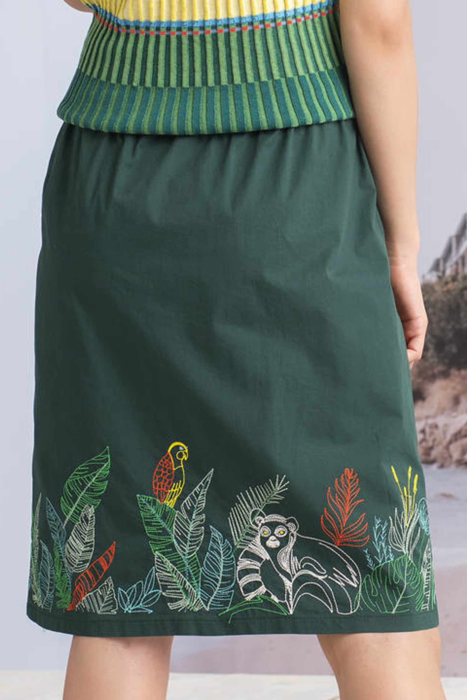 IVKO  Woman IVKO Outlet - Embroidery Skirt Petrol