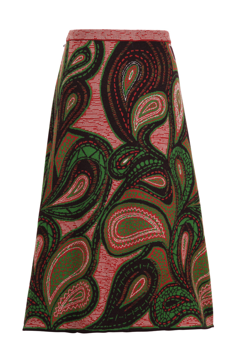 IVKO Outlet - Skirt Geometric Pattern Russet