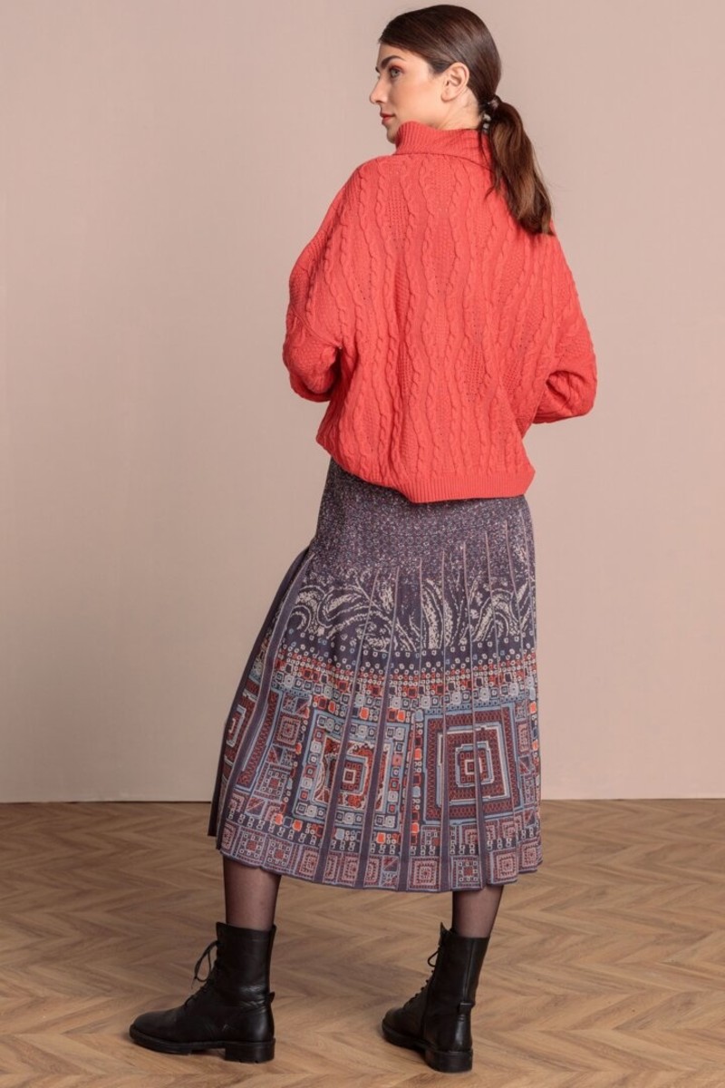 IVKO Outlet - Skirt with Pleats Slate