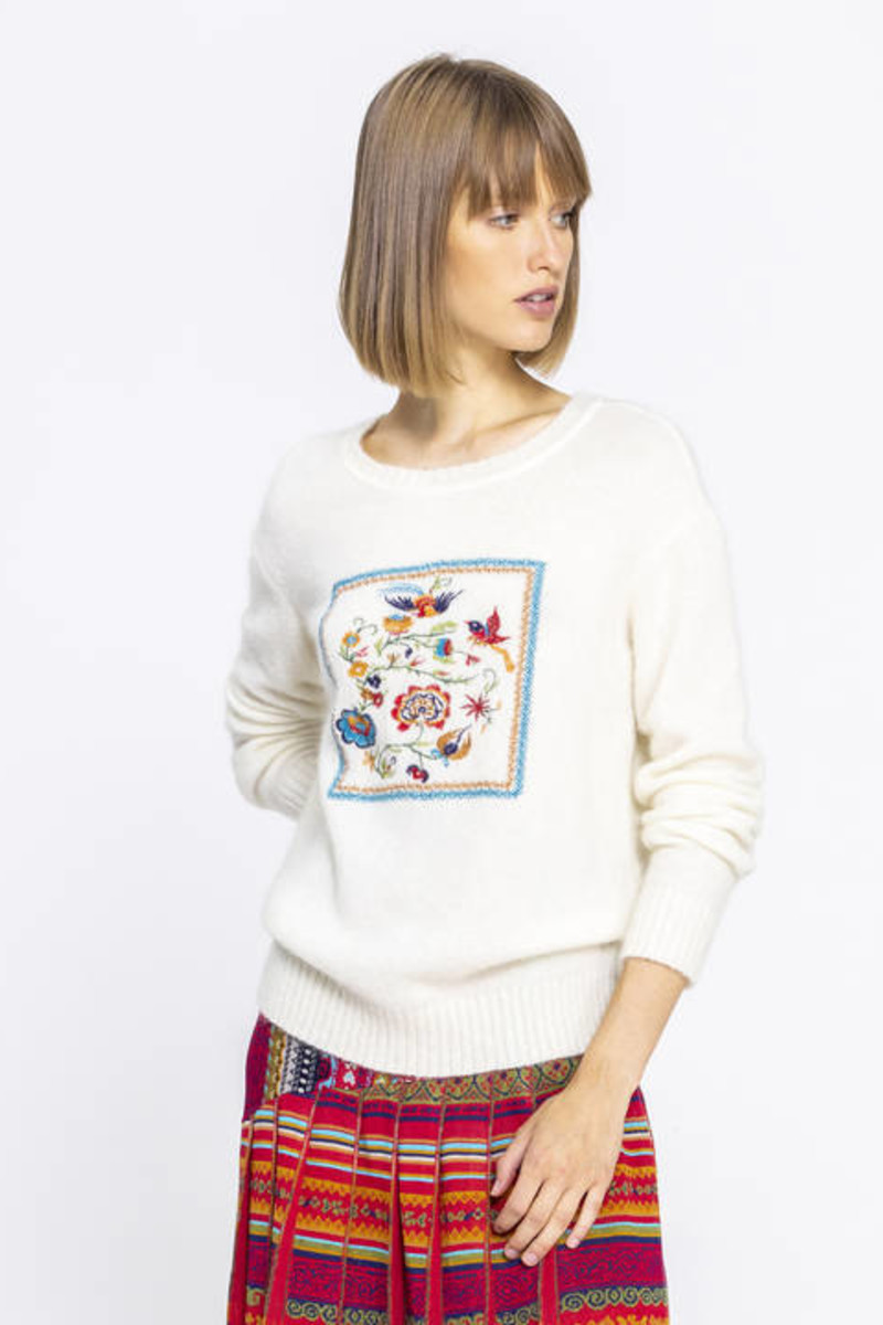 IVKO Outlet - Embroidered Pullover White
