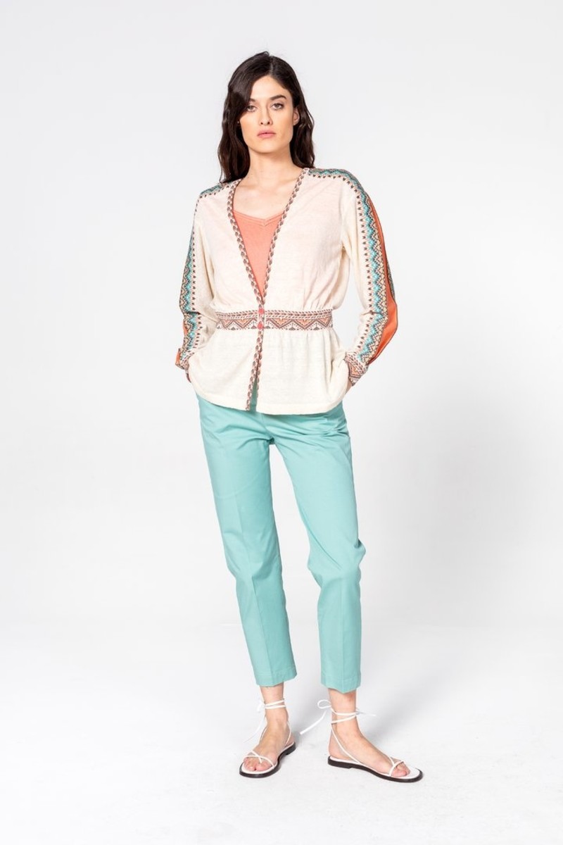 IVKO Outlet - Intarsia Print Cardigan Off-White