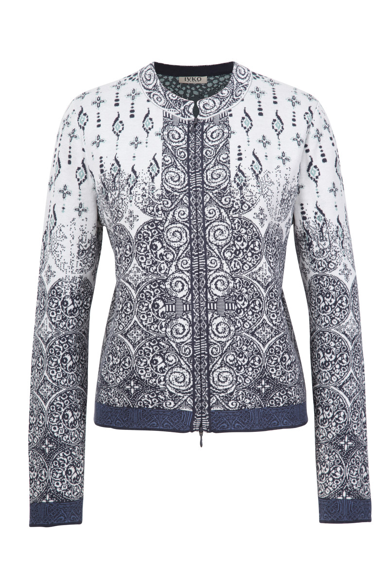 IVKO Outlet - Cardigan with Zip Off-White