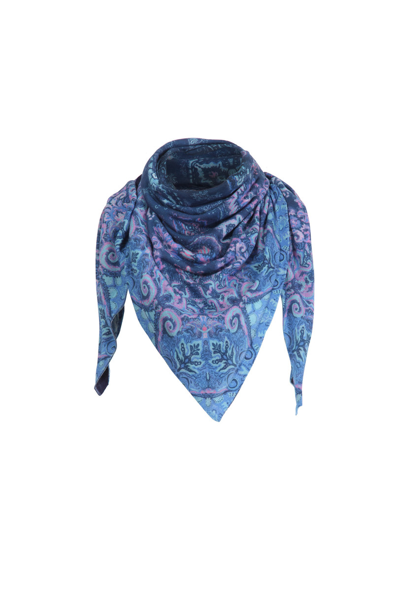 IVKO - Printed Shawl Ornament Motif Marine