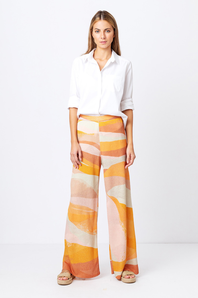IVKO - Printed Pants Graphics Motif Nougat