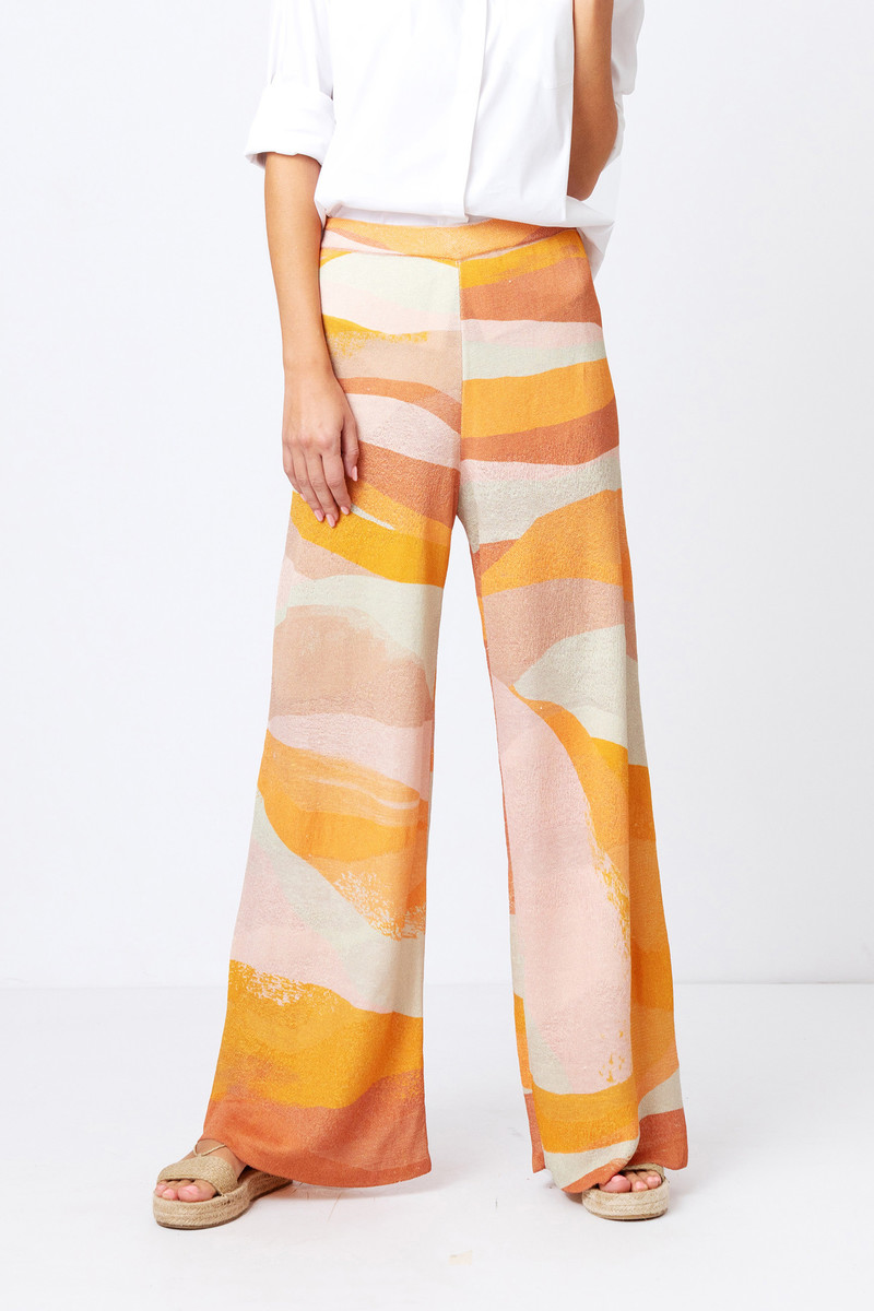 IVKO - Printed Pants Graphics Motif Nougat