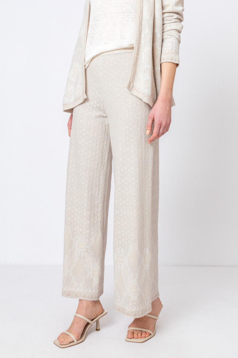 IVKO  - Pants Ornament Motif Off-White