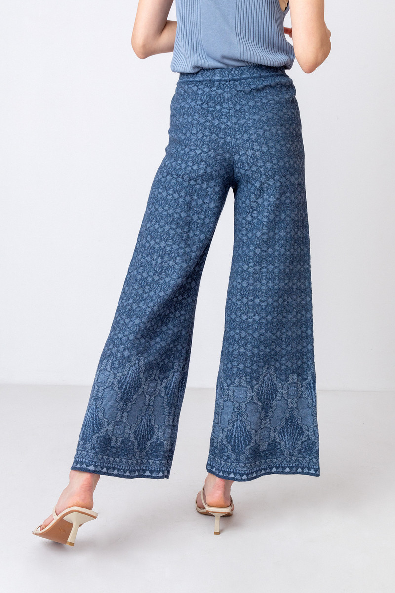IVKO Outlet - Pants Ornament Motif Stone Blue