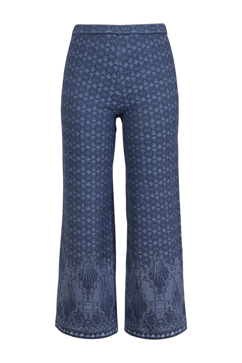 IVKO Outlet - Pants Ornament Motif Stone Blue