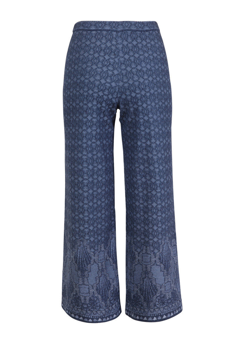 IVKO Outlet - Pants Ornament Motif Stone Blue